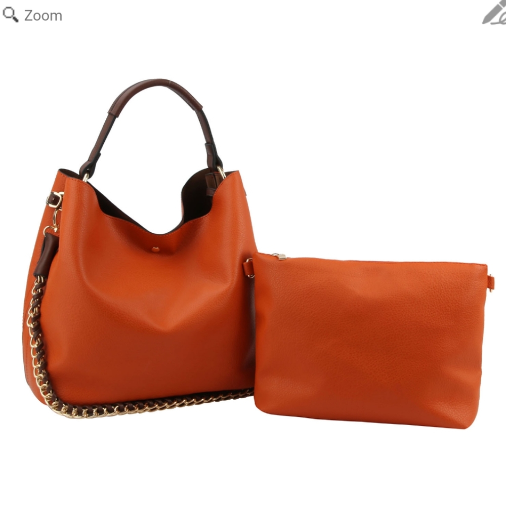 Rust Color 2 in 1 Handbag set